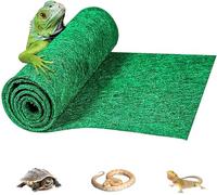 PUMEXFE Reptile Carpet Terrarium Liner Bedding Substrate Sand Mat for Cage Lizard Bearded Dragon Gecko Snake Tortoise 48" x 18" (Green)