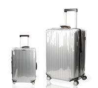 PUMHUBO No Disassembly Suitcase Covers for Luggage - Clear Luggage Cover Protector, PVC Luggage Protector Suitcase Cover, Transparent - 0.5mm, 24 inch(Right opening), No Disassembly