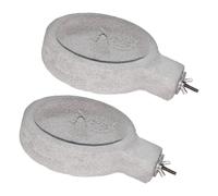 Pumice Bird Feeder Bowl with Integrated Textured Perch Area, A | Natural Pumice Construction, Rough Porous Standing Area, Integrated Round Bowl for Routine Feeding Bird