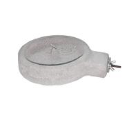 Pumice Bird Feeder Bowl with Integrated Textured Perch Area, B | Natural Pumice Construction, Rough Porous Standing Area, Integrated Round Bowl for Routine Feeding Bird