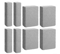 Pumice Stone 8 Pack Pool Cleaning Blocks for Tiles Grout Rust Removal - Natural Hard Water Deposits Remover for Bathroom Kitchen Grill Spa - 2 Sizes 10x7cm & 15x3.5cm