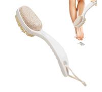Pumice Stone and Brush - Side Foot Scrubber, Dead Skin and Callus Remover, Heel Exfoliator, Spa Foot Care Tool, Cracked Heel Fixer, Pedicure Scraper, Foot Smoother for the Shower