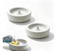 Pumice Stone Bird Feeder/Water Bowl, Natural Pumice Bird Feeding Bowl，2 set