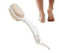 Pumice Stone Brush - 2 in 1 Foot Care, Tool Anti Slip Handle, Gentle Callus Remover, 75g Duas Sided Scrubber Exfoliatorz | Pedicure Foot Cleaner for Dry Cracked Heels Bathroom Spa Home for Use Men Wo