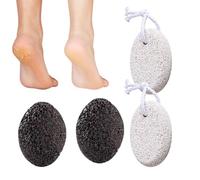 Pumice Stone for Feet | 4 Piece Natural Volcanic Dead Skin Scrubber | Foot Stone - for Pedicure Spa Home Shower Bath Tub Toilet Deep Cleansing Hands Women Men
