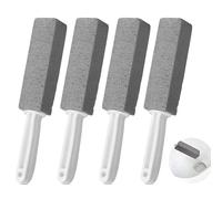 Pumice Stone for Toilet,4 PCS Toilet Pumice Stone Cleaning with Handle,Toilet Cleaning Wand Toilet Pumice Stone to Remove Water Rings Stains on Toilets Bowls,Suitable for Toilet Sink Swimming Pool