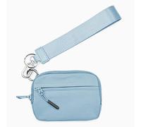 Pumio Iris' Wallet 2nd Gen Card with Transparent ID Window Various Occasions Nylon,6×3.6" The Iris Pouch Wristlet Credit Card Holder with Zipper Hand Strap (Sky Blue)