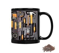 Pumio Mechanic's Toolbox Mug,Ceramic Mechanic Toolbox Coffee Cup,Tool Box Tea Mug for Dad, Husband, Car Lovers & Handymen (1pc)