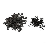 Pumixiy 100 Pcs Iron Picture Frame Turn Button Hardware Kit - Black Frame Backing Clips and Mounting Brackets for DIY Photo Frame Assembly, 20mm Back Clip