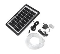 Pumixiy 12V Solar Powered Water Pump 240L/H Submersible Circulation System with Adjustable Panel for Fish Pond Aeration - Quiet Eco Friendly Oxygenation(9V 6W)