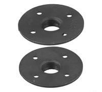 Pumixiy 3/4" Floor Flange Set: Black Painted Iron Pipe Flange with Threaded Connection, 4-Hole Floor Mount Fitting for Home Improvement & DIY Plumbing