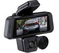 Pumixiy 3 Channel Dash Camera with Front and Rear Camera Car Recorder, HD Video, Parking Assistance, Loop Recording Driving Monitor for Vehicles