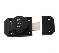 Pumixiy 3digit Combination Door Storage Cooler Alloy Keyless Drawer Cabinet Security Lock for Locker Wine Wear and Lock Units with Zinc Resistant(Black)