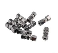 Pumixiy 4.75mm Brake Line Connector Kit for Vehicle Brake Pipe Copper Chrome Plated A00393 - 10 Piece Set Installation