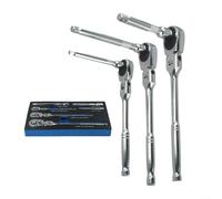 Pumixiy 6PC /4 3/8 /2inch, Ratchet Wrench Set, for Flex Head Ratchet wrench Drive Swivel Extension Bar 72 Tooth, With 180 Degree Flexible Head 72 Tooth Mechanism