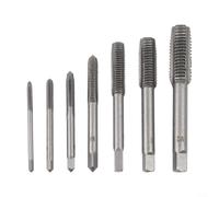 Pumixiy 7Pcs HSS Metric Straight Fluted Screw Thread Tap Drill Bits Set For M3-M10 Right Hand Machine, Suitable For Stainless Steel And Ordinary Steel