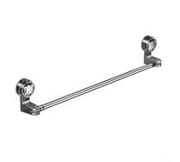 Pumixiy Adjustable Bathroom Towel Bar Holder 30-60cm Suction Cup Mounted Rack No Drilling Required Wall Mount Shower Organizer For Smooth-Surface Black(30-60cm)
