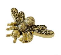 Pumixiy Alloy Handle Shape Cabinet Bee Solid Knob Vintage Brass Furniture Handles Antique Gold Door Zinc Plus Matte Black Wardrobe Handle for Dresser Drawers(Antique Gold)