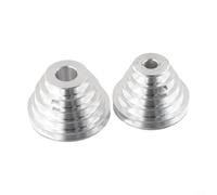 Pumixiy Aluminium Pagoda Pulley Wheel 14Mm 22Mm, For Benchtop Drill Press V-Shaped Timing Belt, 5-Step Speed Transmission Wheel(2pcs set)