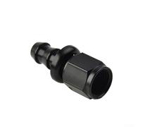 Pumixiy AN6 Female to 3/8 Inch Barb Hose Adapter Straight Swivel Fitting 6AN Push On Fuel Line Connector Anodized Black Finish