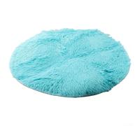 Pumixiy Anti-Slip Shaggy Rug Super Soft Large Plush-Carpet for Living Room Bedroom Floor Mat Round Tie-Dye Design Long Hair Non-Slip Area Rug 100x100cm 120x120cm(Blue1)