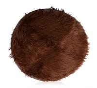 Pumixiy Anti-Slip Shaggy Rug Super Soft Large Plush-Carpet for Living Room Bedroom Floor Mat Round Tie-Dye Design Long Hair Non-Slip Area Rug 100x100cm 120x120cm(Brown)