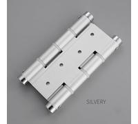 Pumixiy Automatic Closing Spring Alloy for Inch Doors 5 Double Heavy Duty Zinc Hinge Folding Hinge Plus 360 Degree Rotation Modifiable Settings Having(Bright Silver)
