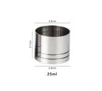 Pumixiy Bar Tools Stainless Steel - 25 mL / 35 mL / 50 mL Cocktail Jigger Set with Dual-Sided Markings - Wine Measuring Tool, Milk Measuring Cup, Kitchen &(25ML)