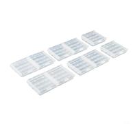 Pumixiy Battery Organizer Storage Box, For AA AAA Batteries Hard Shell Protective Container Portable Holder, With Snap Lock White