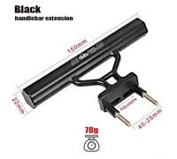 Pumixiy Black, For Bicycle Handlebar Extension, Alloy Mounting Bracket for Handlebars, 150mm Length, 22mm Diameter, Includes Installation Kit with Screws and Tools