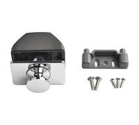 Pumixiy Cabinet Push Button Catch Lock, Zinc Alloy Latch Knob 30Mm Diameter Hole, for Caravan Boat Yacht Car Furniture, No Key Design Chrome Nickel(Chrome)