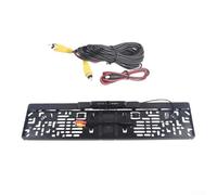 Pumixiy Car Backup Camera Black, License Plate Frame Integrated Rear View Camera for EU Cars, 500TVL HD Imaging, PAL NTSC Reversing Camera