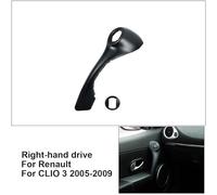 Pumixiy Car Interior Door Handle Trim for Clio 3 2005-2009, Front Left Right Cover Set, Black PC/ABS Build, OEM 8200316977 Compatible, Durable(Right rudder left)
