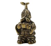 Pumixiy Chinese For Zodiac Copper Animal Sculpture Brass Ornaments Vintage Small Statue for Home Decor Rooster Dog Pig Cow Dragon Snake Horse Sheep Monkey(Rooster)