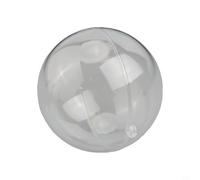 Pumixiy Clear Fillable Plastic Christmas Baubles 10pcs Set, Transparent Stuffable Round Ornaments for DIY Decoration on Trees and Wedding Parties(10cm)