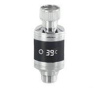 Pumixiy Digital LED Display Shower Thermometer for 1/2-Inch Water Pipes and Handheld Showers - Household Water Temperature Monitor with Accurate Bathroom Sensor