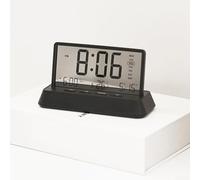 Pumixiy Digital Wall Clock with Temperature Display - Transparent Electronic Alarm Clock with Large Display, Snooze Function, 12 and 24 Hour Format,(A)