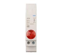 Pumixiy Din Rail Mount Indicator Signal Lamp LED Panel Light AC/DC 24V Power Status Display Light For Industrial Control System Green Yellow Red Blue(Red)