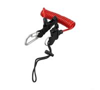 Pumixiy Diving Reef Hook Lanyard for Scuba Gear, 1.For 3m Stretchable Anti-Lost Line with ABS Quick Release Buckle, SS316 Spring Core for Underwater Use(Red)