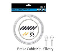 Pumixiy Durable For Bicycle Brake Cable Set Including Front and Rear Cables with Conduit for Enhanced Braking Power on Various For Bike Types(Silver)