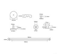 Pumixiy Elastic Rope Buckle for Camping, Shock Cord Fastener for Tent, Bungee Cord Clip with Knob, Tent Pole Connector, Marine RV Yacht Cover (2 Pack)(White)