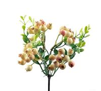 Pumixiy Faux Berry Branches Floral Decoration with Low Maintenance and Realistic Artificial Berries for Wedding and Home Decor in the UK(White and pink)