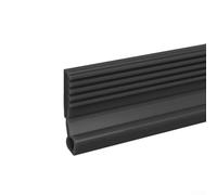 Pumixiy Flexible TPE Selfsticky Door Seal Strip 1m Length Having for Backing Rubber Draft Excluder and Soundproof Weather Stripping for Design Corrugated(Small Gray)