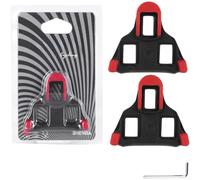 Pumixiy For Bicycle Locking Clips Compatible with Road and For MTB Pedals, 6-Degree Adjustable Floating System, Durable Nylon+For Construction for Enhanced Power(Black red)