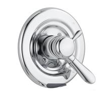 Pumixiy for Delta Chrome Dual Function Shower Handle Trim Kit T17038 Without Valve Zinc Alloy Material Designed for American Style Bathrooms with Chrome Finish(17038 Matte Black)