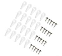 Pumixiy Frameless Mirror Fixing Kit Plastic Wall Mounting Clips with Screws for Glass and Mirror Installation on Walls Cabinets Doors 20/50 Pcs Clear(D 20pcs)