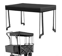 Pumixiy Garden Cart Awning Canopy Sun Shade Cover Removable Wagon Attachment Outdoor Trolley Accessory Water-Resistant Oxford Cloth For Camping Picnic