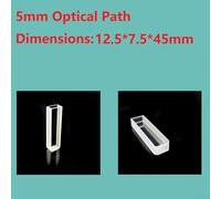 Pumixiy Glass Cuvette for 751/722 Spectrophotometer with 10mm to 50mm Optical Path, 2 Transparent Sides, Neutral and Heat Resistant (300°C), 3.5mL Volume(5mm)