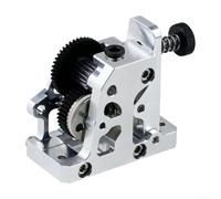 Pumixiy Hardened Steel Gear Extruder Front Shell Kit for 3D Printers, Aluminium Alloy Construction with Dual Drive Mechanism and Nylon Gears, Replacement Parts for PLA(Silver)