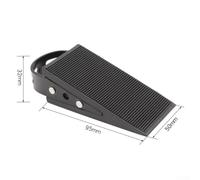 Pumixiy Heavy Duty Door Stop with Stainless Steel Construction and Anti-Slip Rubber Pad for Wooden Doors Wall Protection in Multiple Colors(Black)